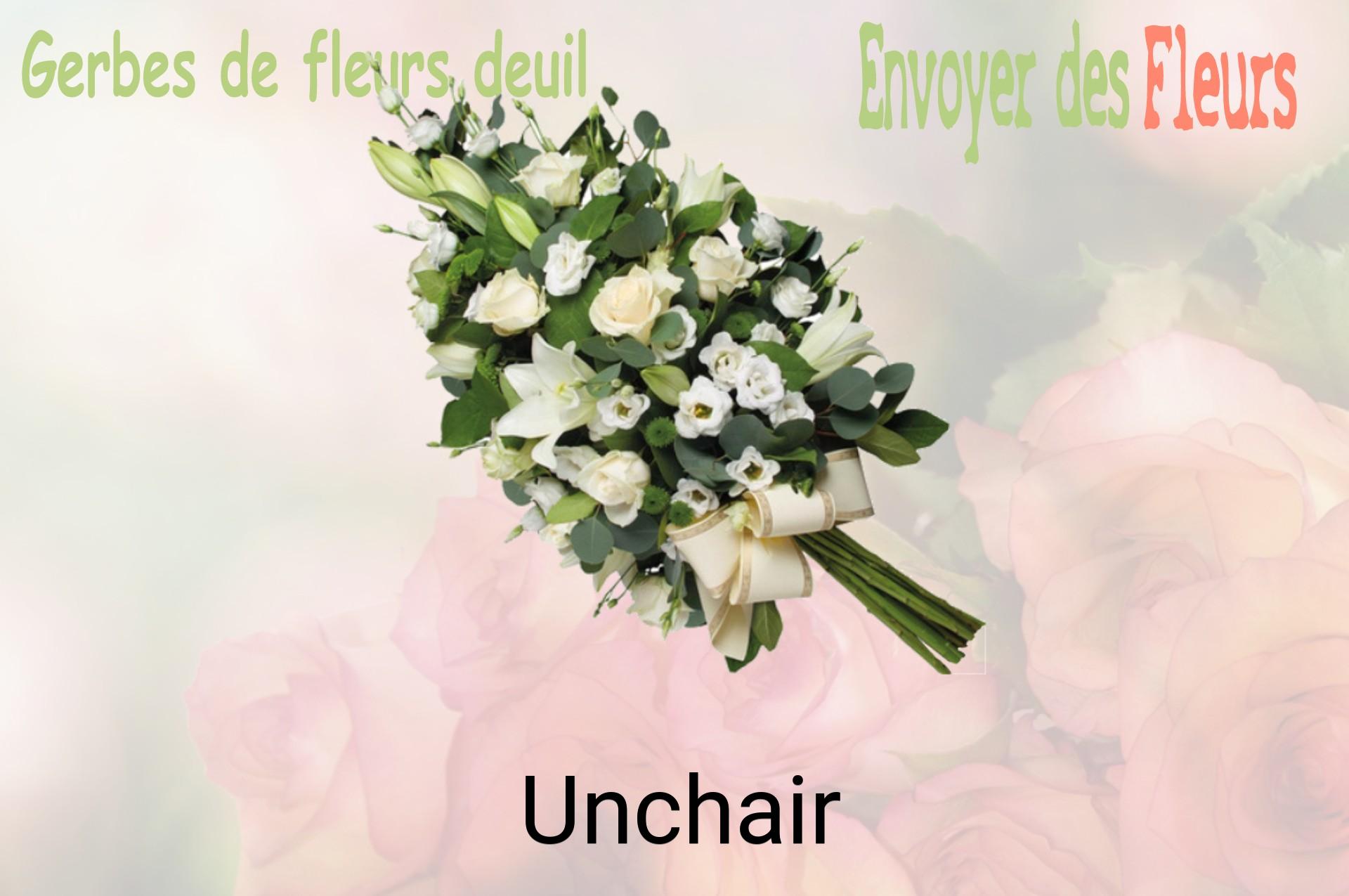 Gerbe de fleurs de deuil livrée à Unchair